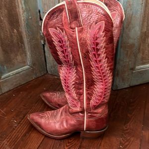 Vintage genuine leather Nocona ladies cowboy boots
